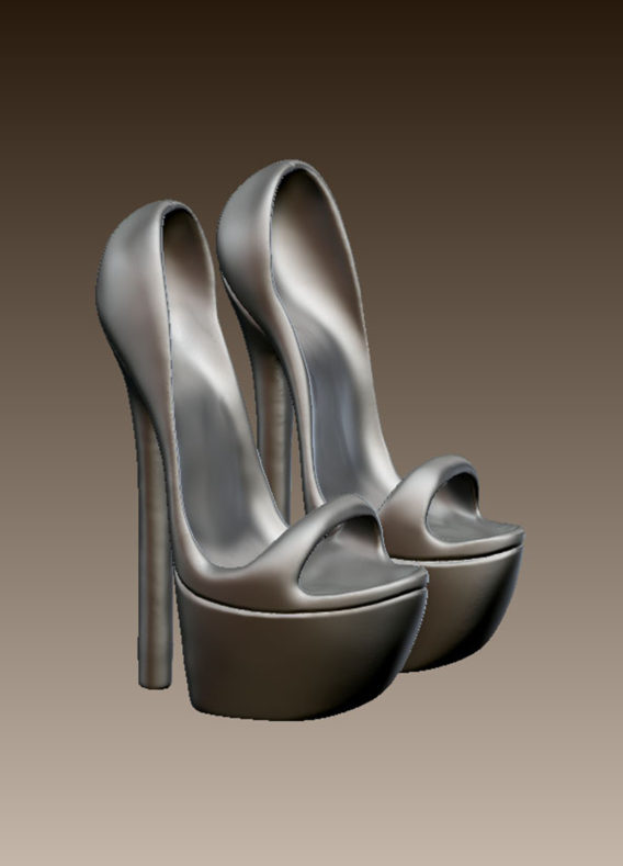 Thin heel with the platform shoes for Equilibrium She - Digital files