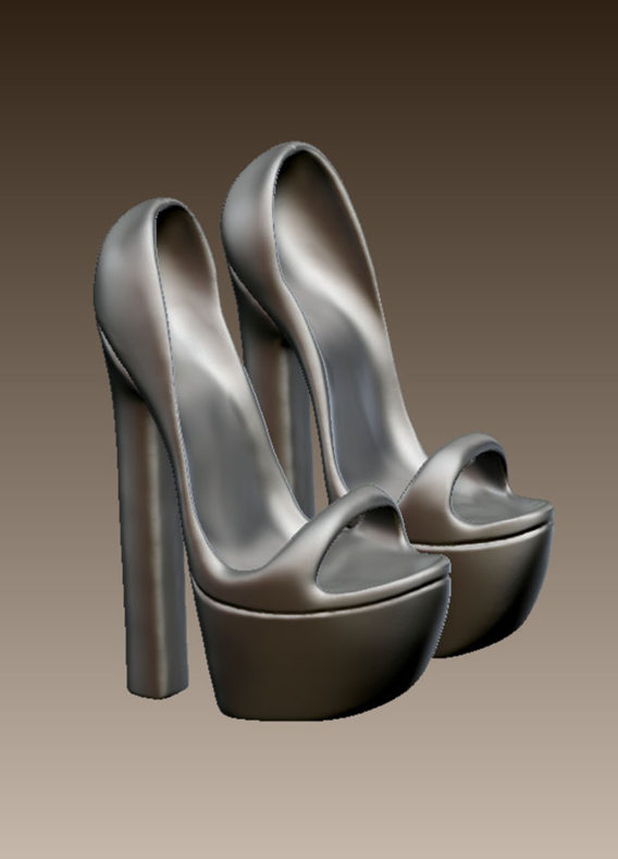 Thick heel with the platform shoes for Equilibrium She - Digital files